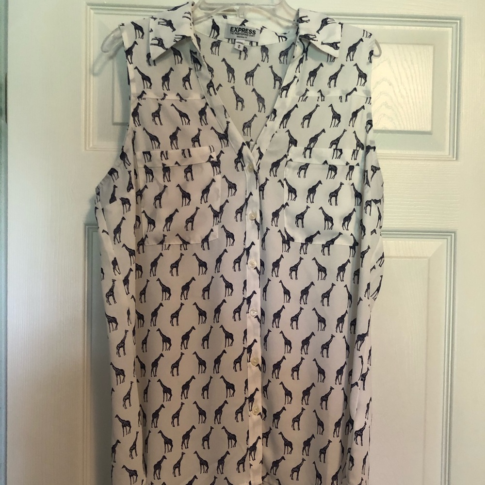 Express sleeveless button down